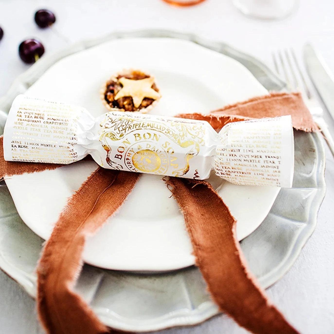 Bon Bon Soap - Gold Foil wrapping - Elegant Linen