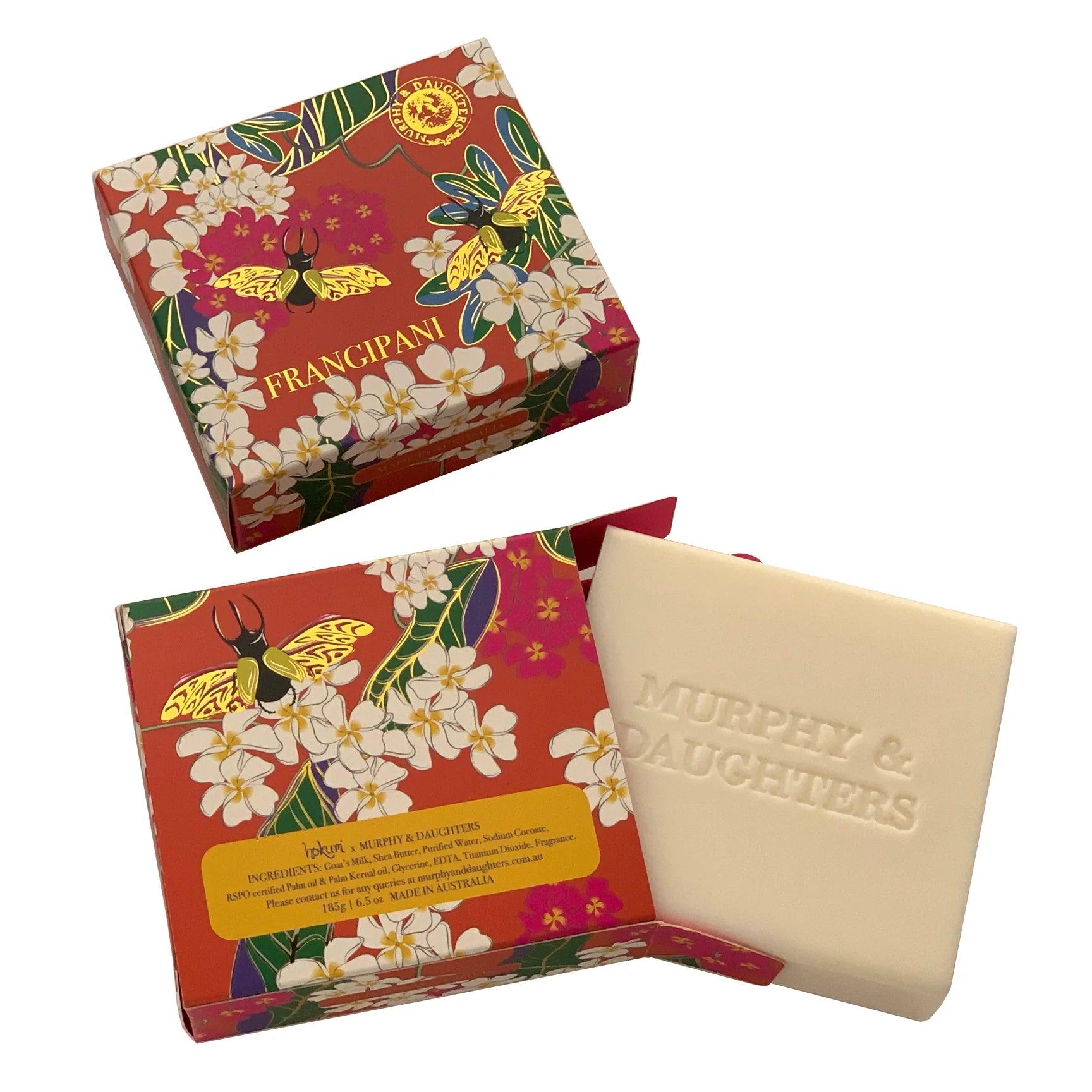 Boxed Frangipani Soap - Elegant Linen
