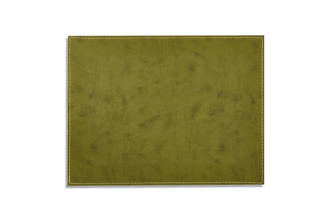 Classic Vegan Rectangular Thyme (Green) Placemat - Elegant Linen