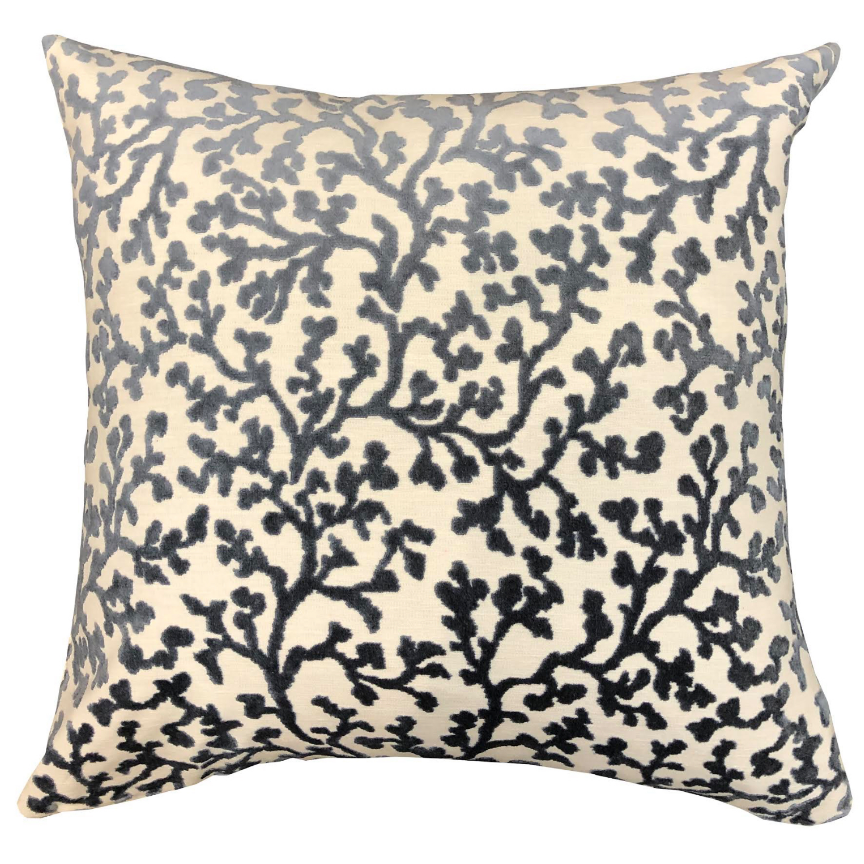 Coral Navy Throw Pillow