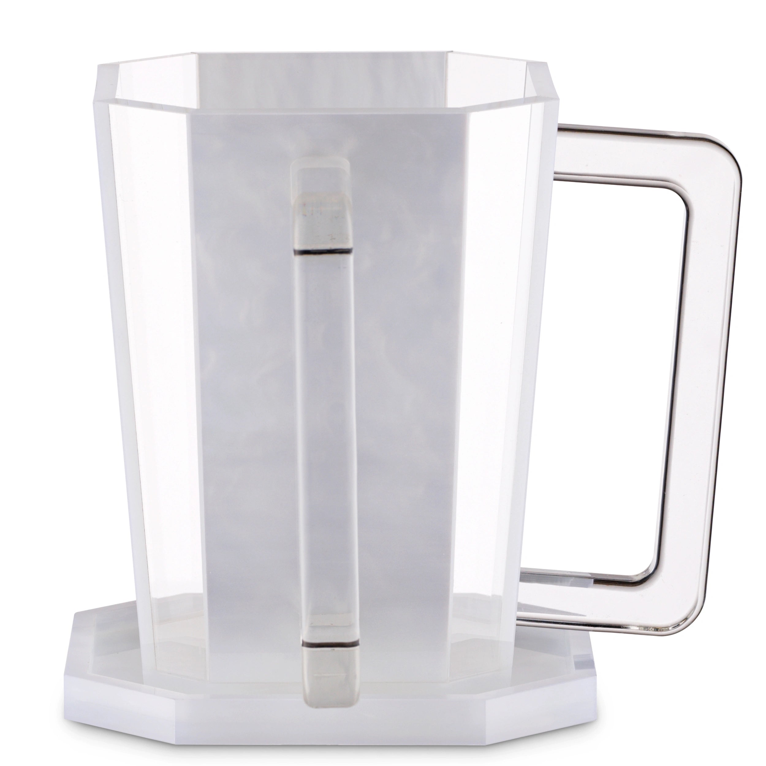 Hectagon Marble Wash Cup and Tray Set