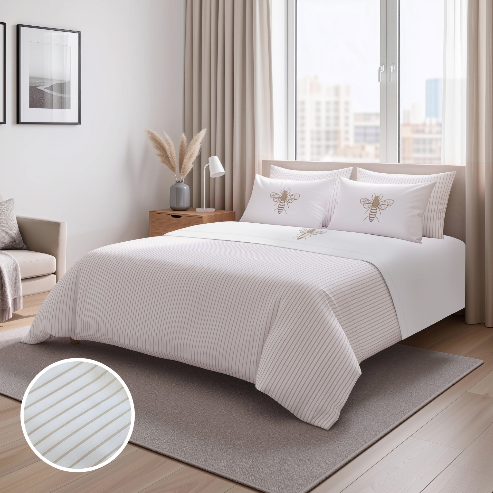 Apiray Bee 4 Piece Bedding Set