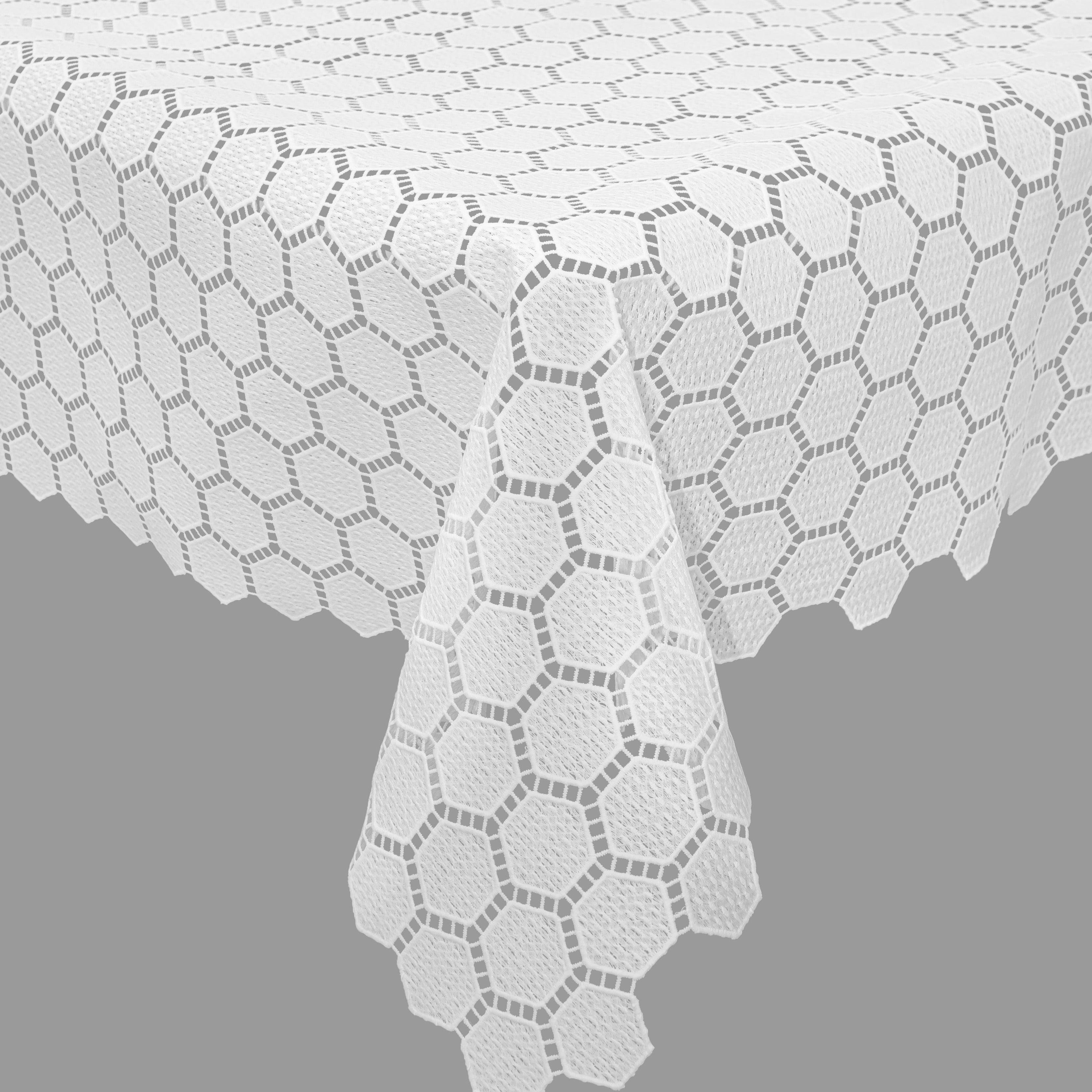 Eyelet Mosaic Tablecloth - Elegant Linen