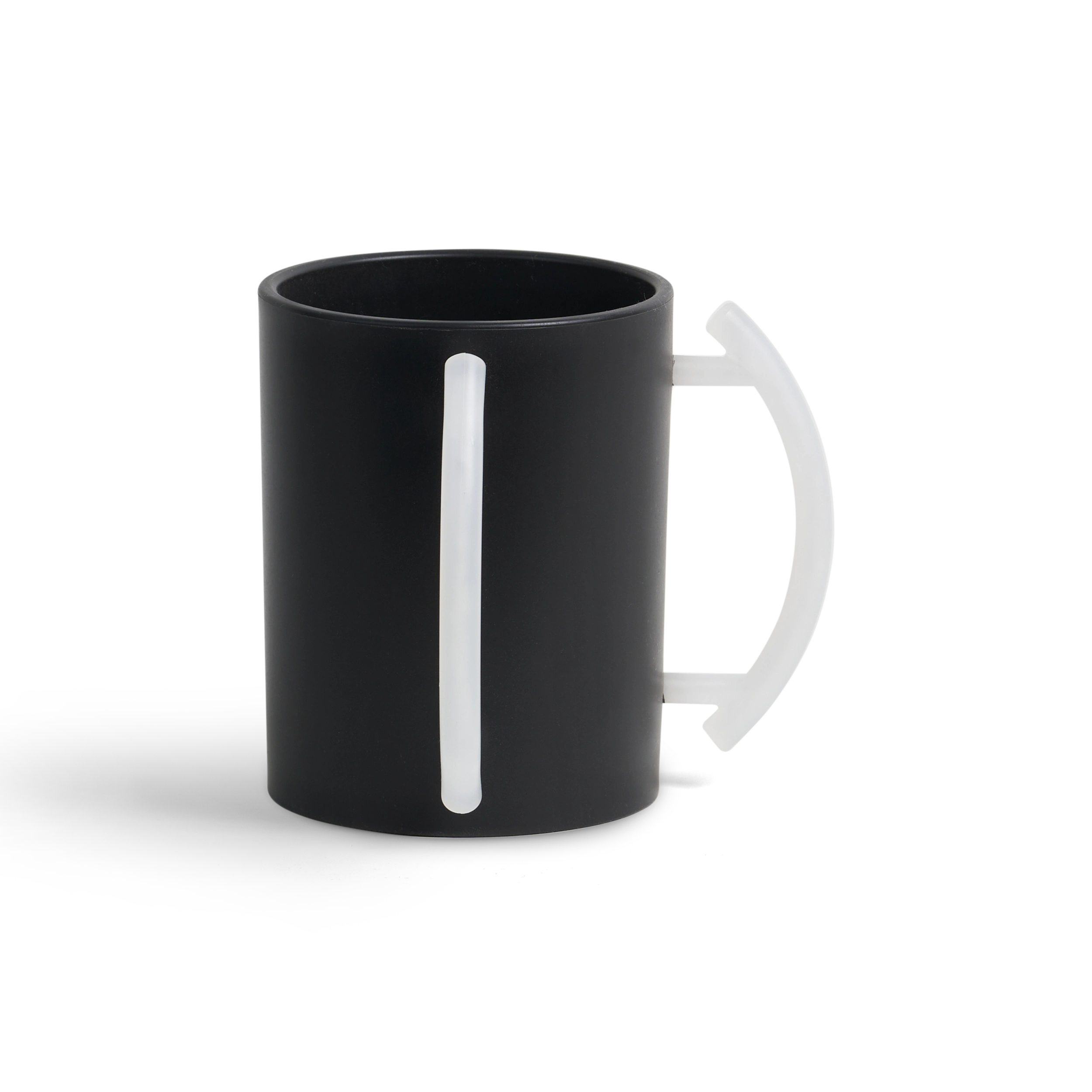 Acrylic Washing Cup Black with Clear Frosted Handles