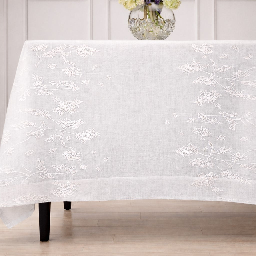 Vine White Tablecloth