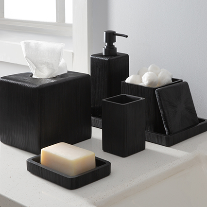 Fitzroy Resin Black Bath Accessories