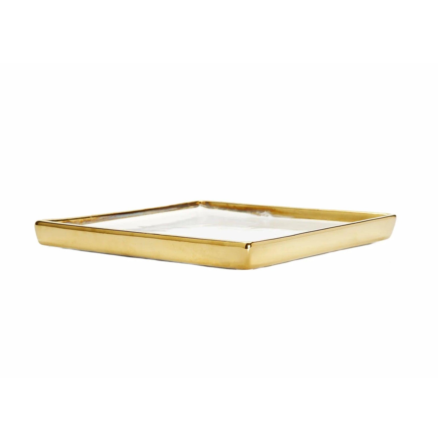 Gold Edged White Tray