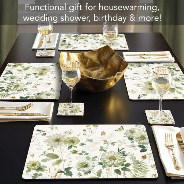 Green Fields – Hardboard Placemat - Elegant Linen