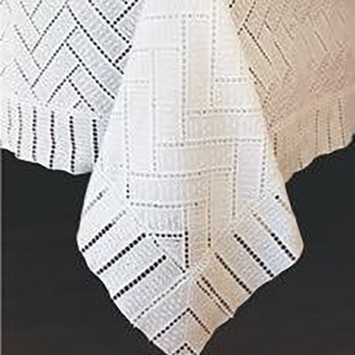 Eyelet Herringbone Tablecloth