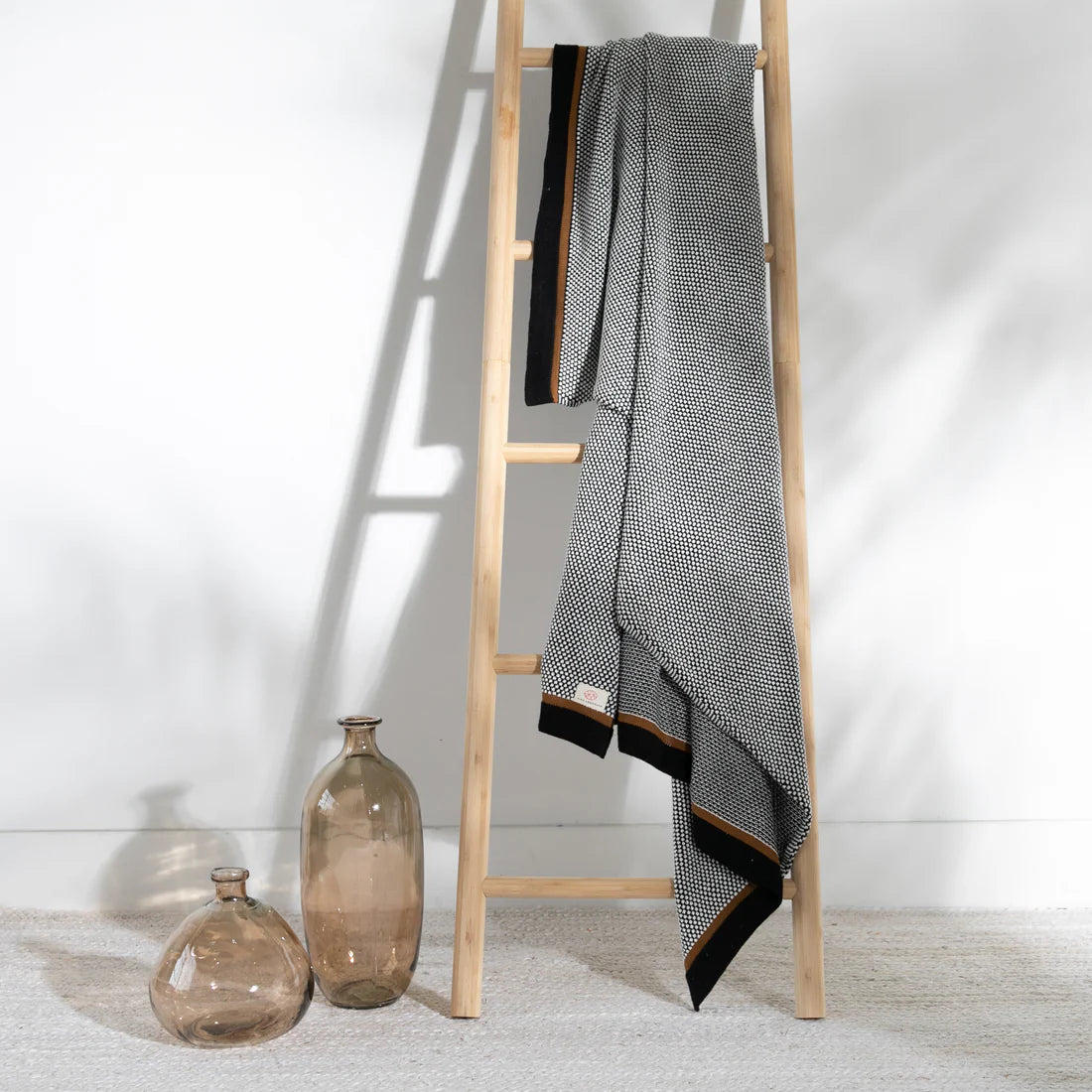 Stipple Stripe Organic Cotton Throw Blanket