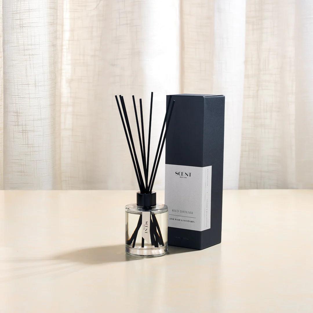 Lime Basil and Mandarin Reed Diffuser - 140 ml - Elegant Linen