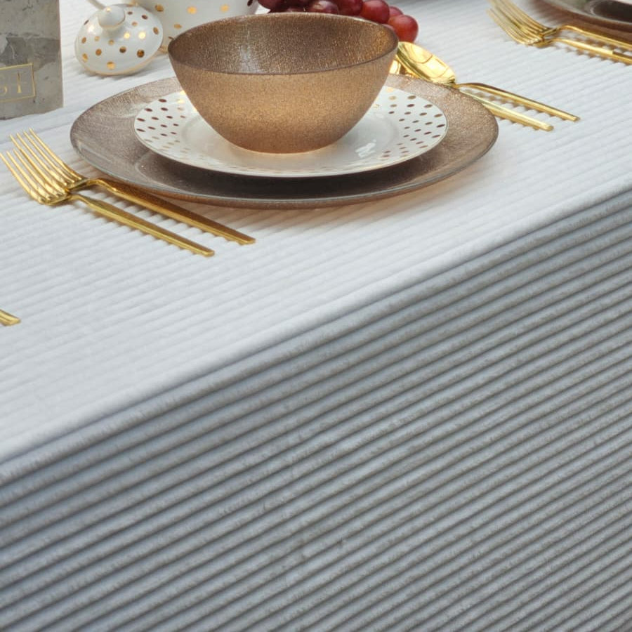 Lisbon Ribbed Velvet Tablecloth