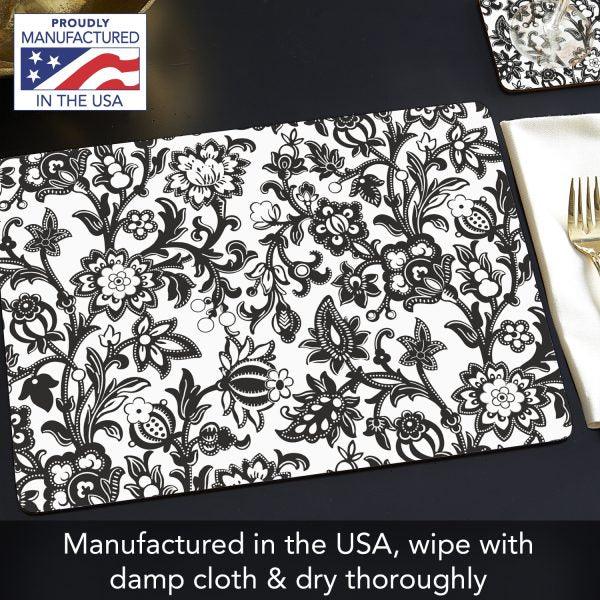 Midnight Vine – Hardboard Placemat - Elegant Linen