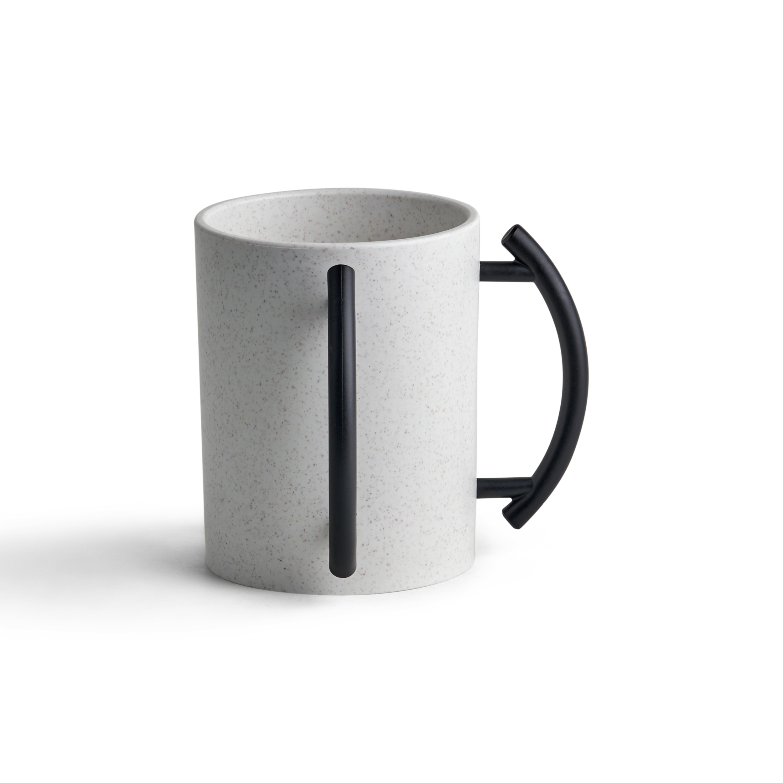 Acrylic Washing Cup White with Black Handles