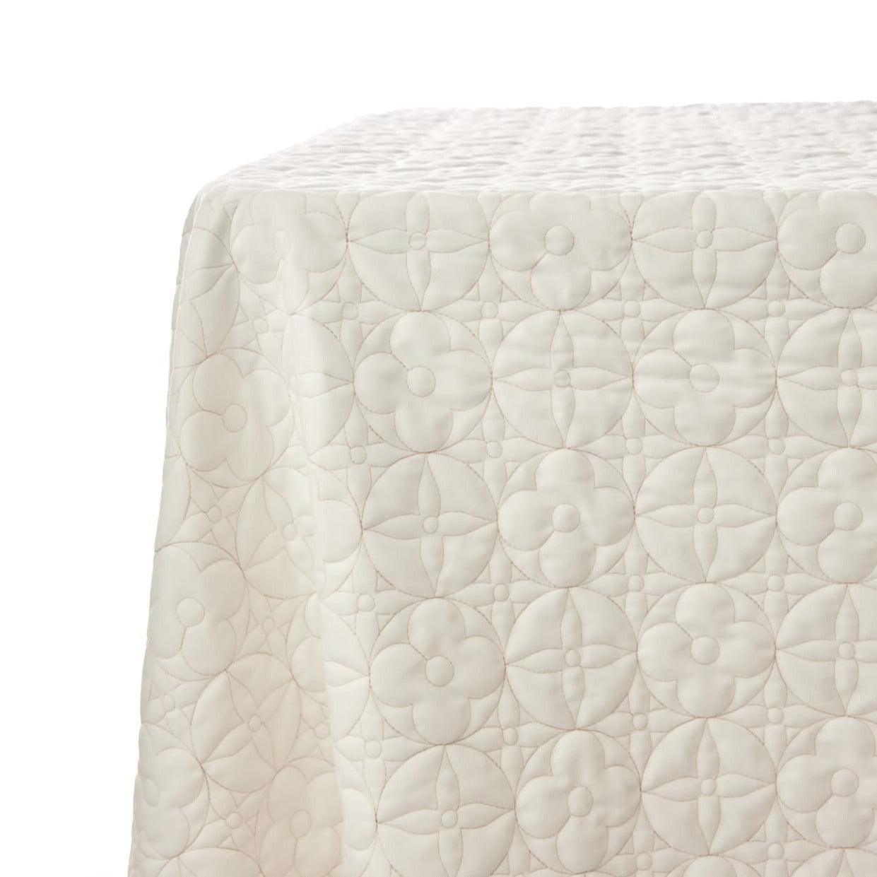 Paloma Quilted Tablecloth - Elegant Linen