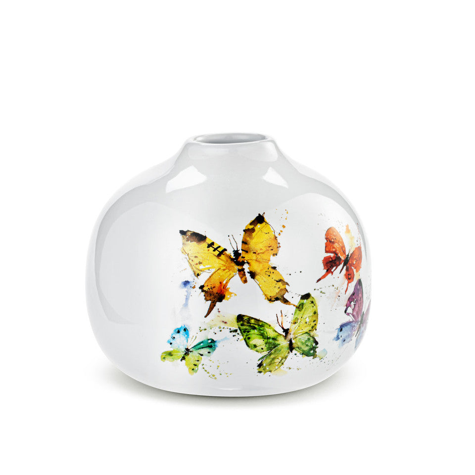 Flock of Butterflies Bud Vase