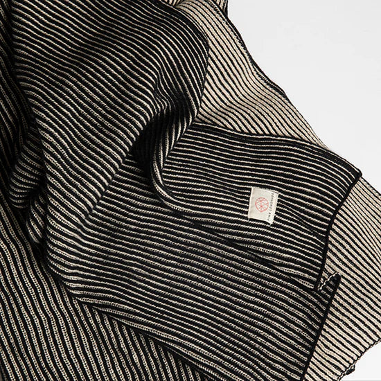 Ribbed Organic Cotton Knit Throw Blanket