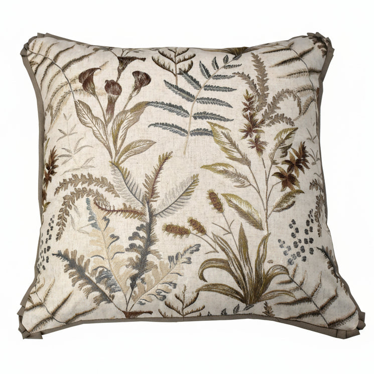 Tulip Warm Taupe Throw Pillow