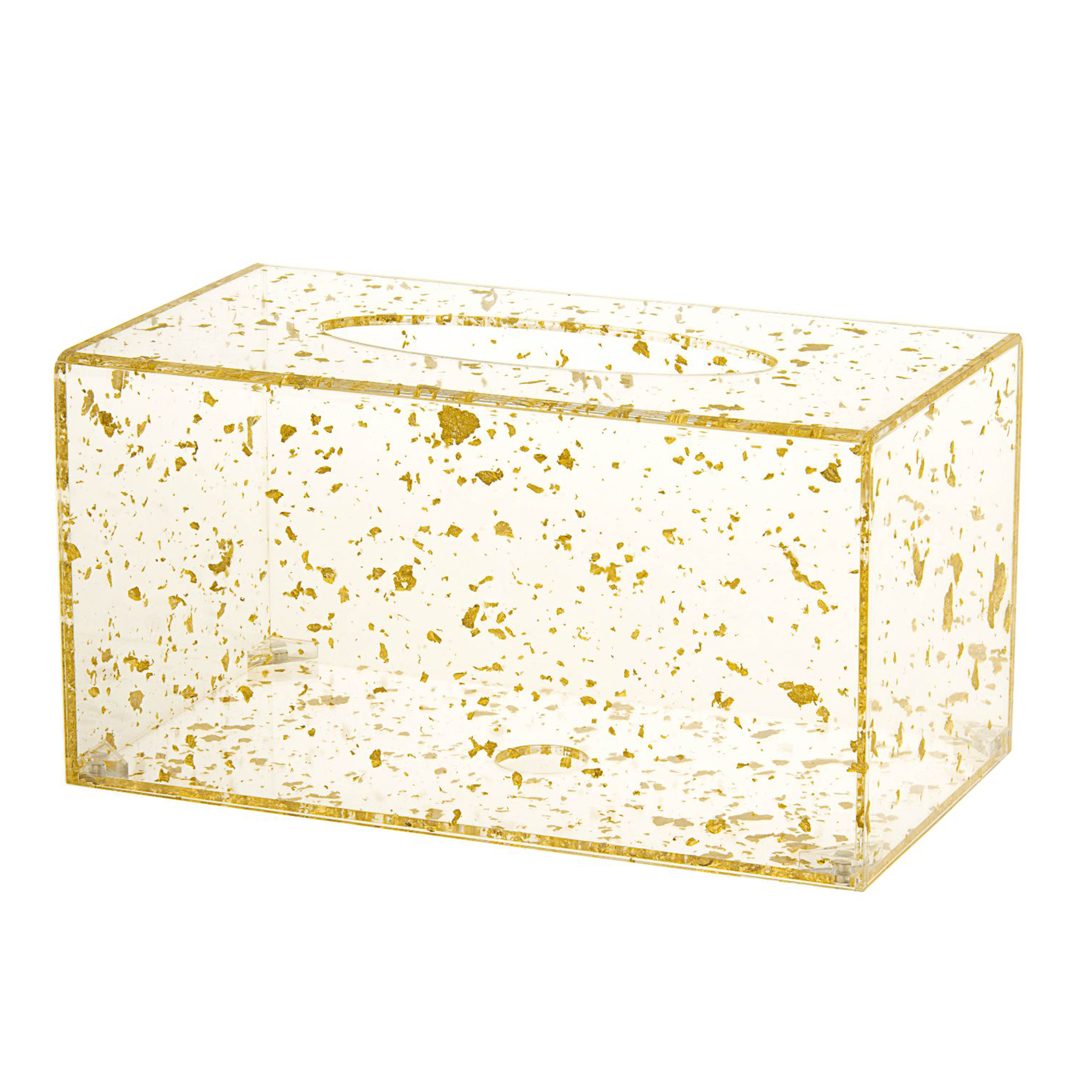 Tissue Holder Lucite Flakes