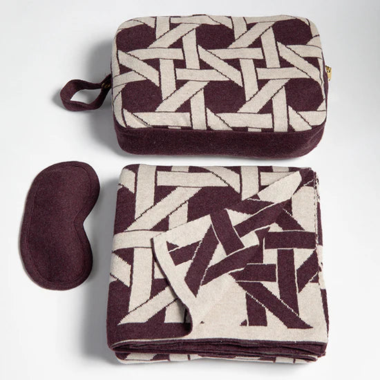 Riti Organic Cotton Travel Blanket and Eye Mask Set