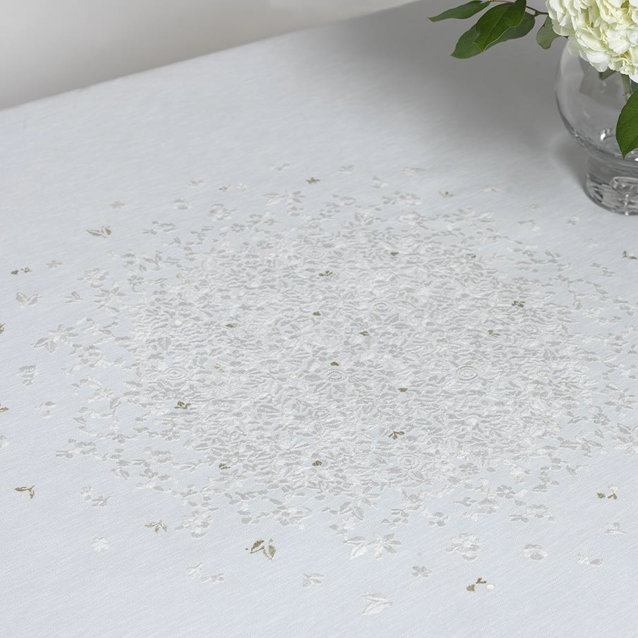 White Sequin Tablecloth