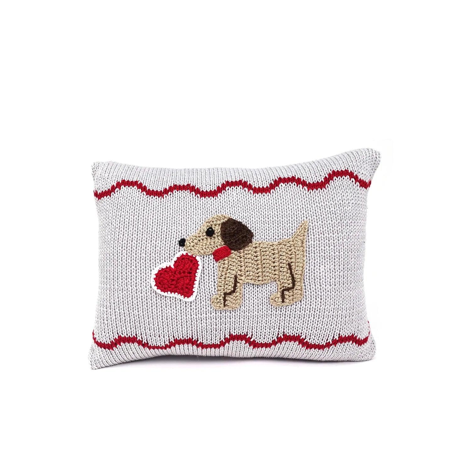 Valentine Puppy Mini Pillow
