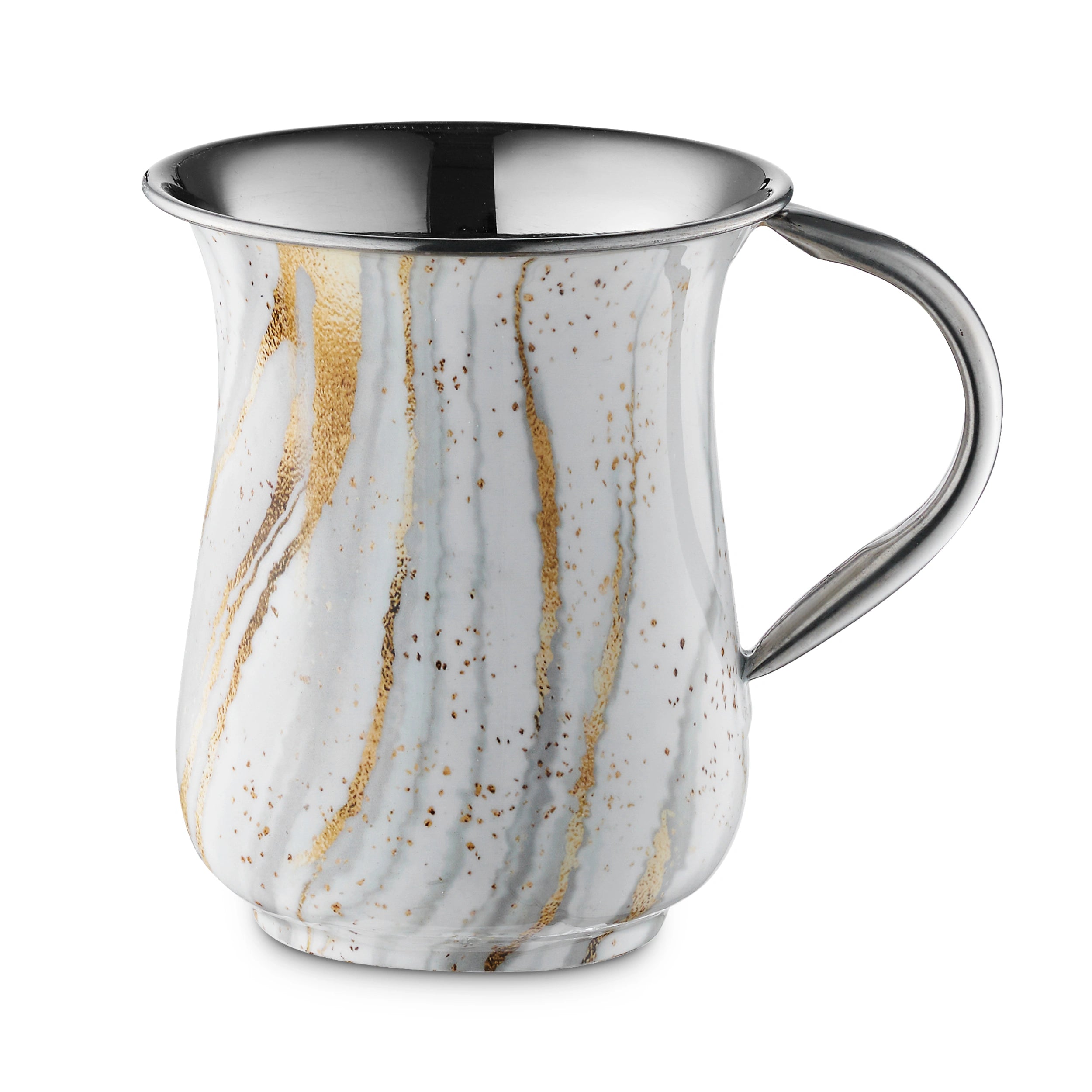 Powder Coated Washing Cup Gold Marble