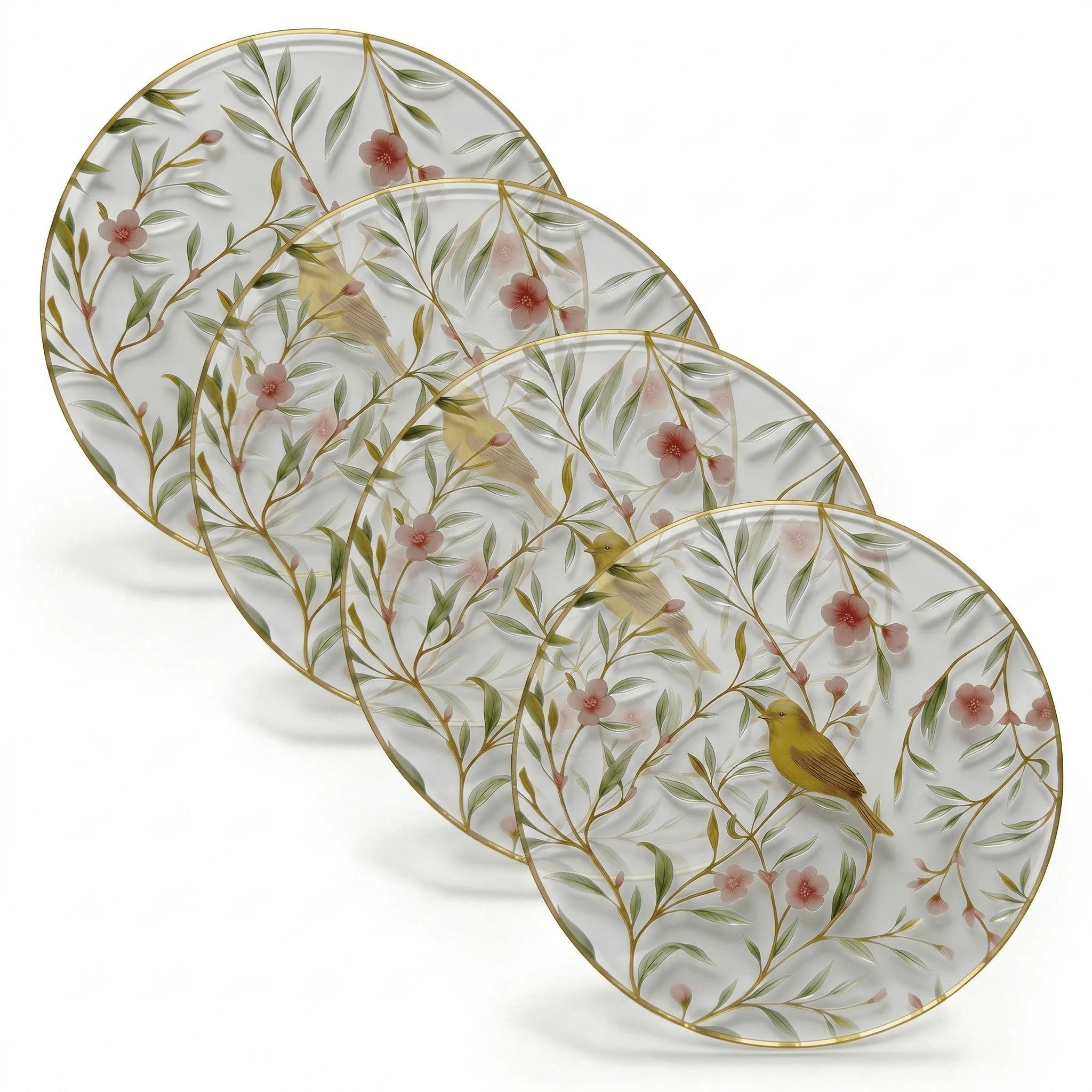 Floral Bird Chargers - Bird