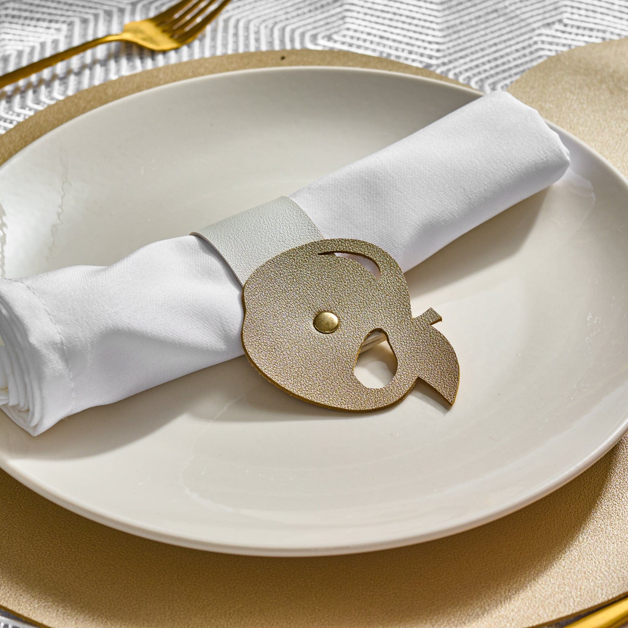 Leather Apple Napkin Wraps