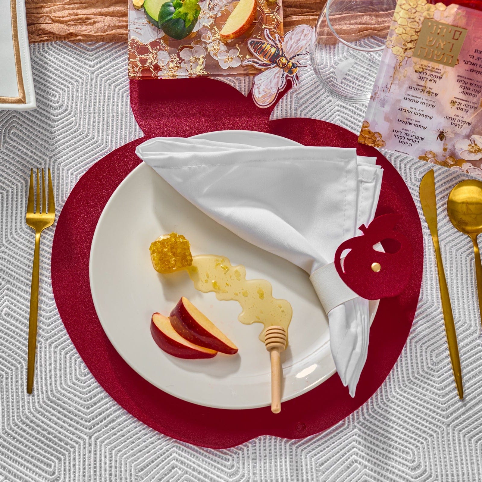 Leather Apple Napkin Wraps