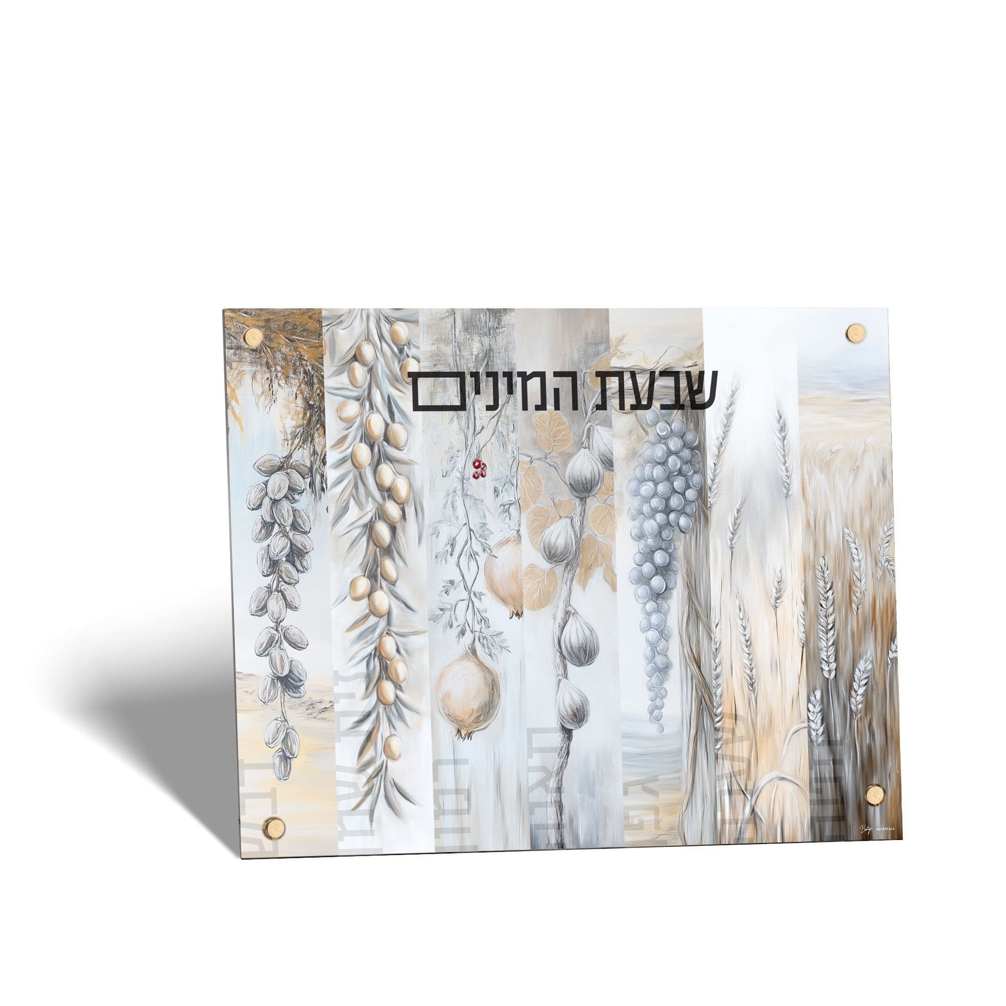 Painted by Batya Silver Sukkah Decorations