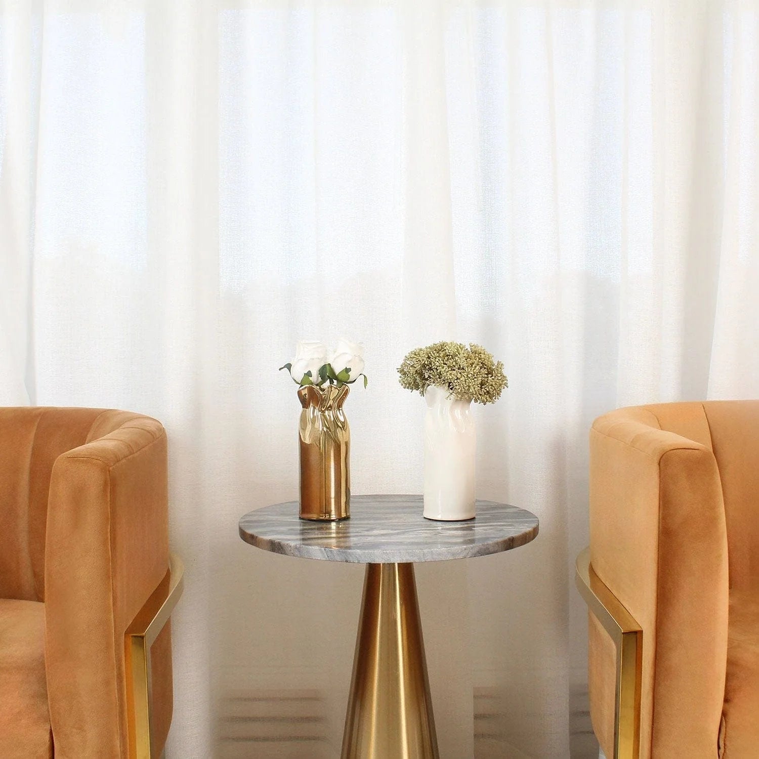Gold Paper Bag Faux Floral