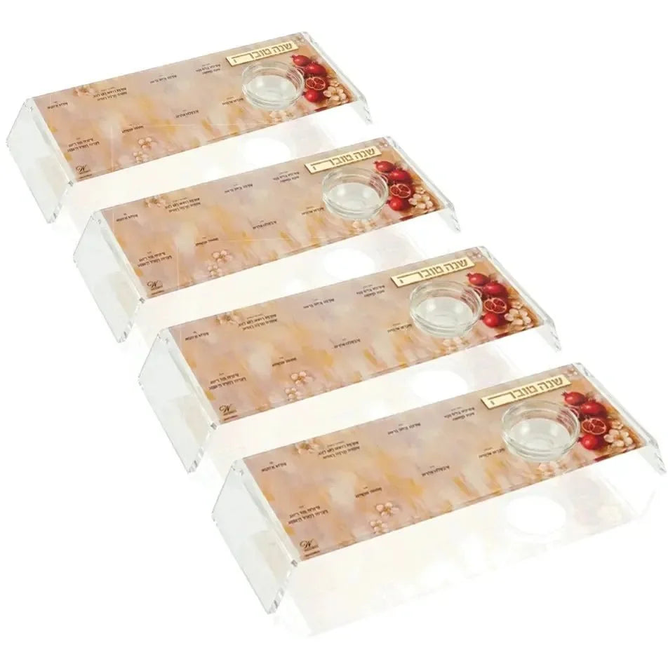 Rosh Hashana Raised Painted Pomegranate Simanim Tray (4)