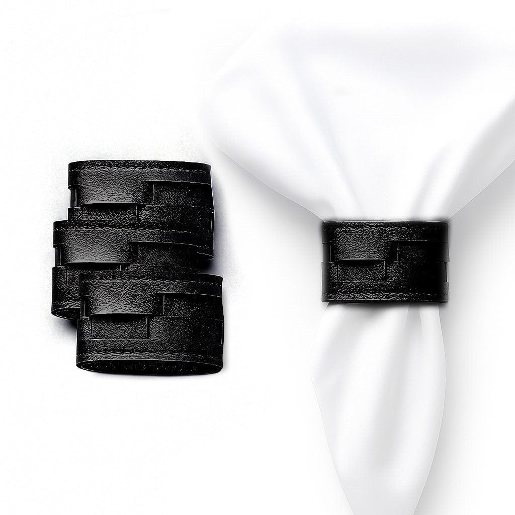 Woven Leather Napkin Wraps