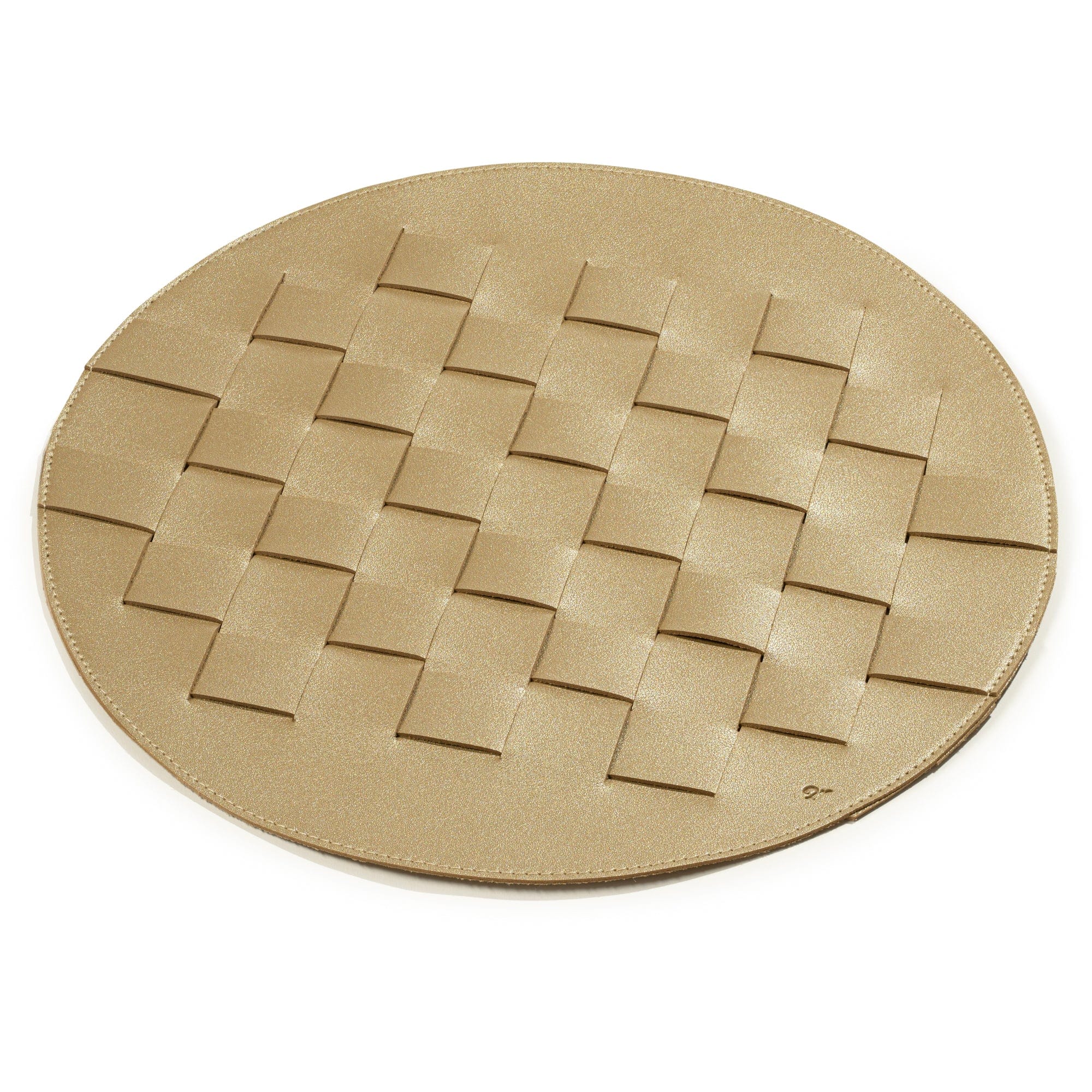 Woven Leather Round Chargers