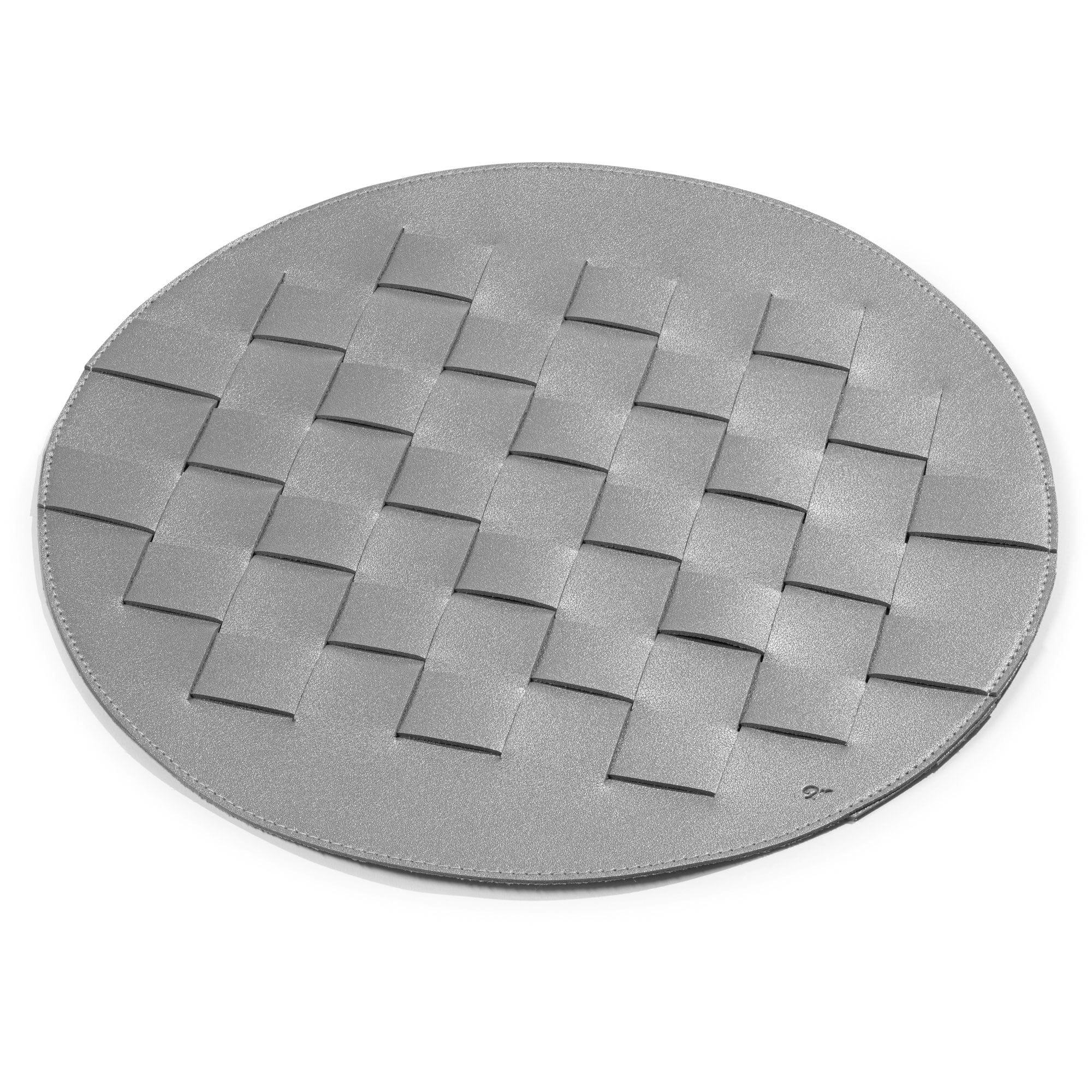 Woven Leather Round Chargers