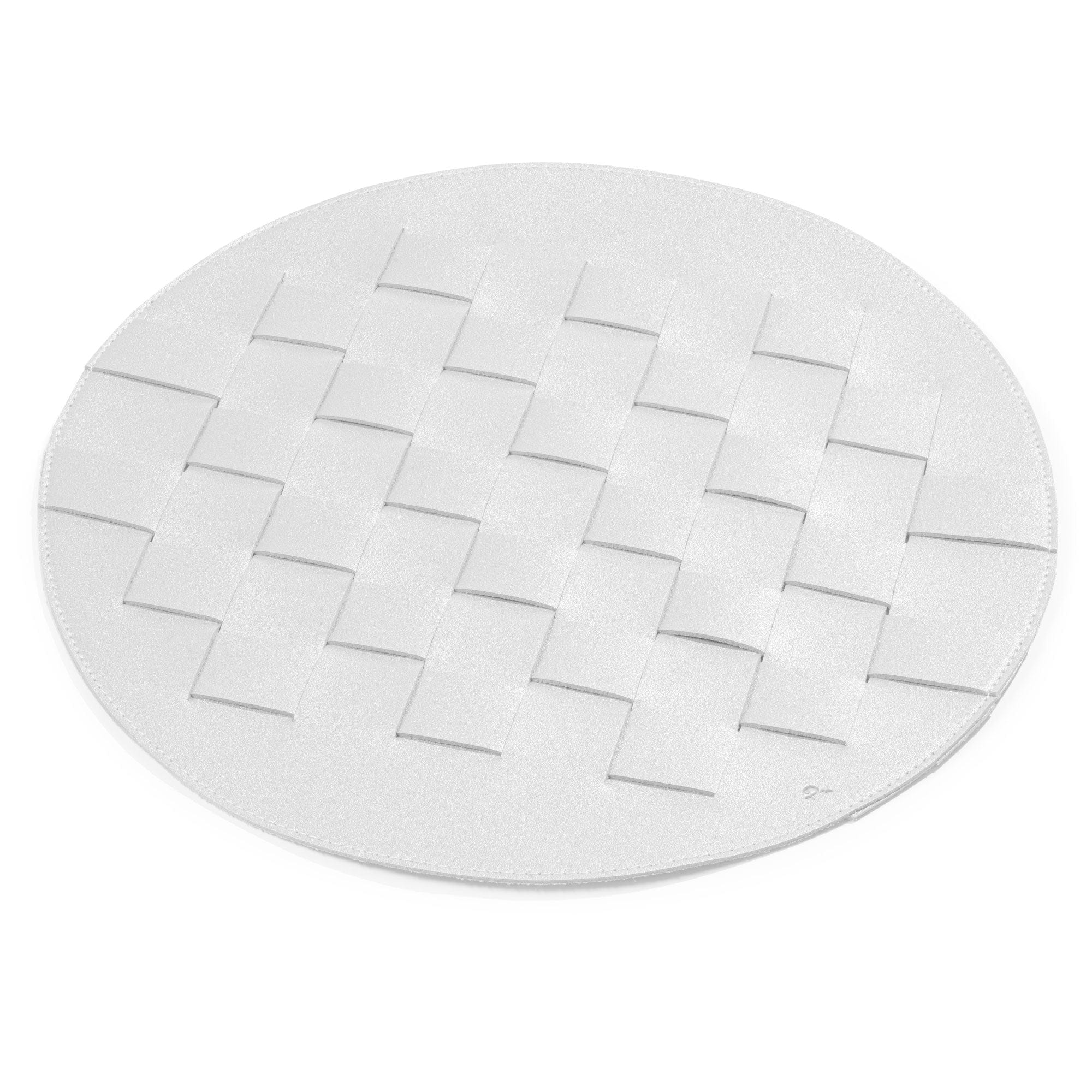 Woven Leather Round Chargers
