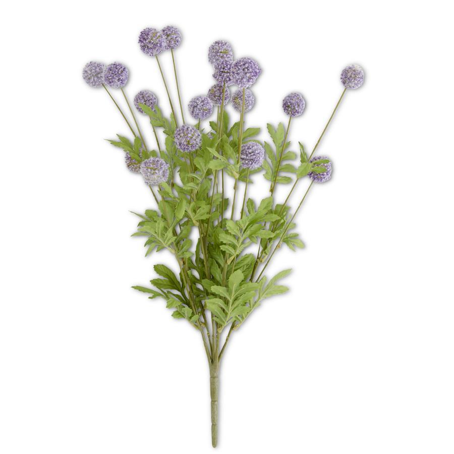 22" Mini Allium Bush W/Foliage (18 Ball) - Elegant Linen