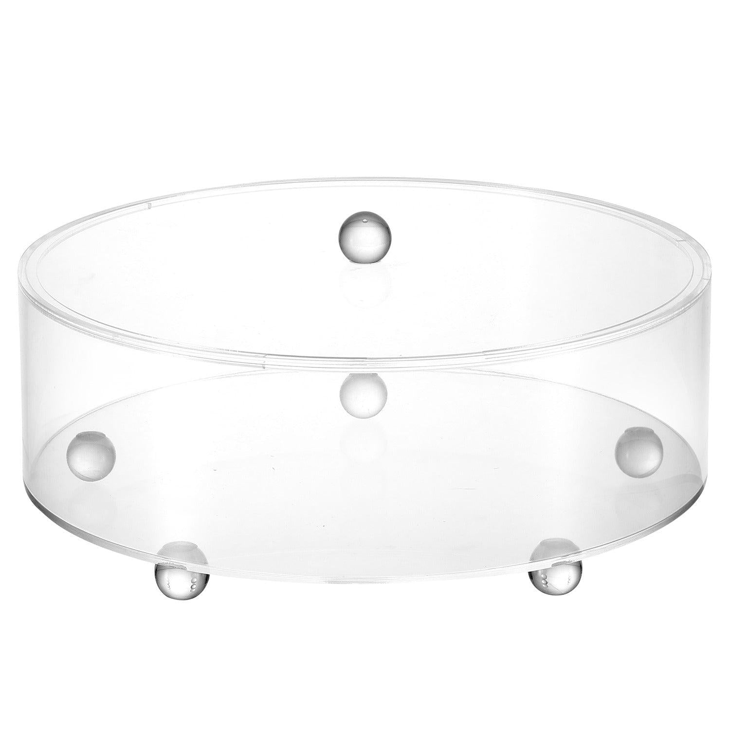 Acrylic Matzah Box With Round Legs - Elegant Linen