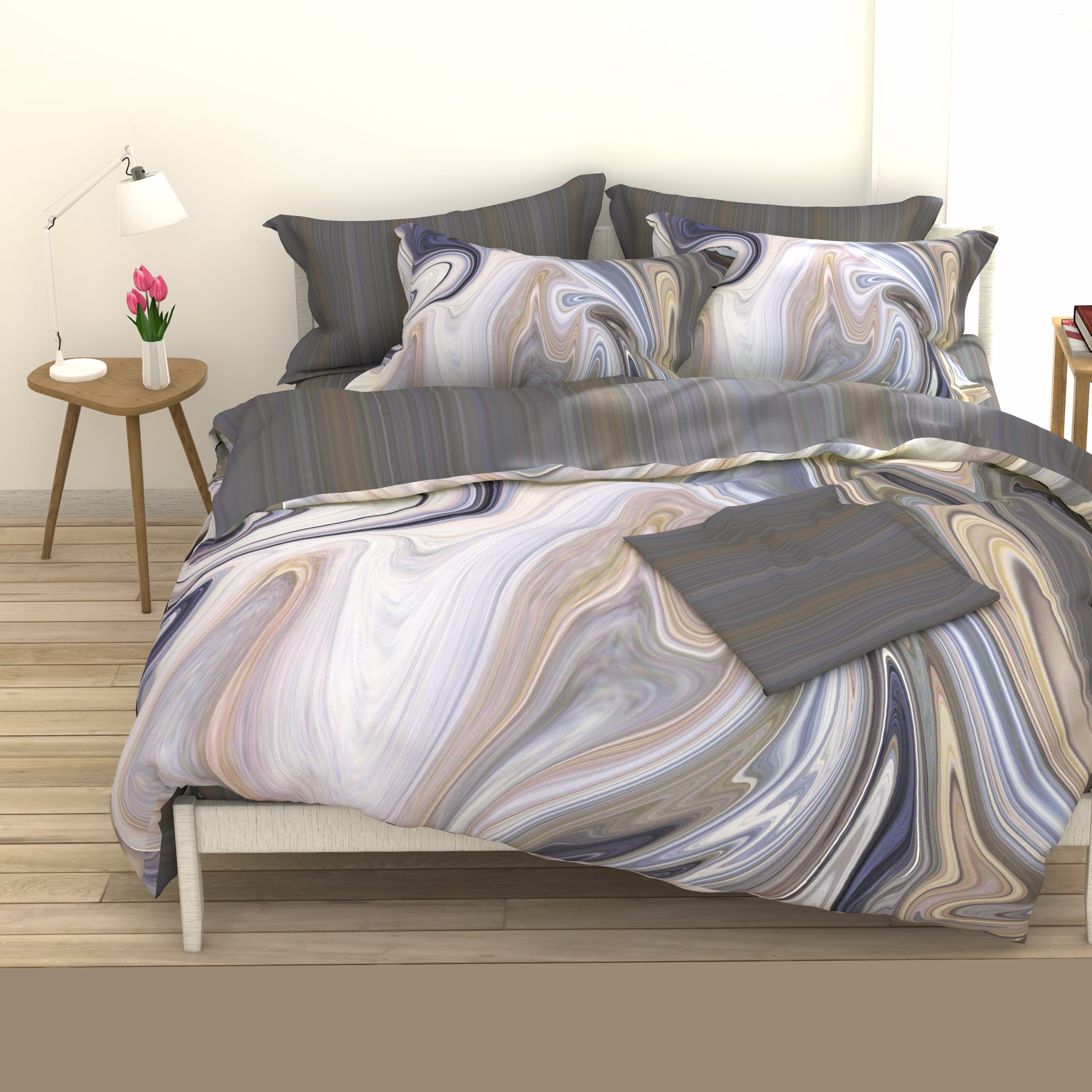Elegant Linen Agate 4 Piece Bedding set