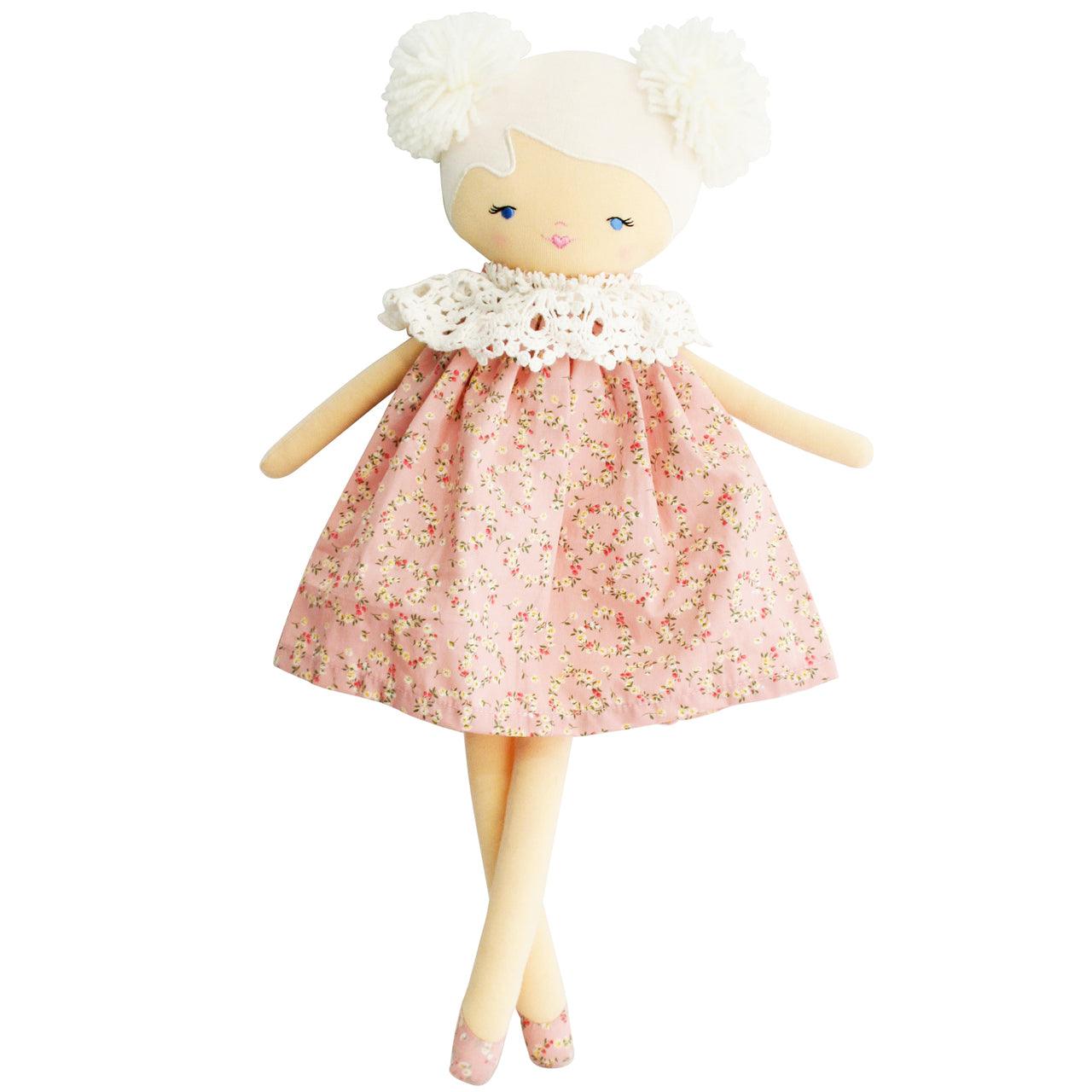 Aggie Doll 45cm Posy Heart - Elegant Linen