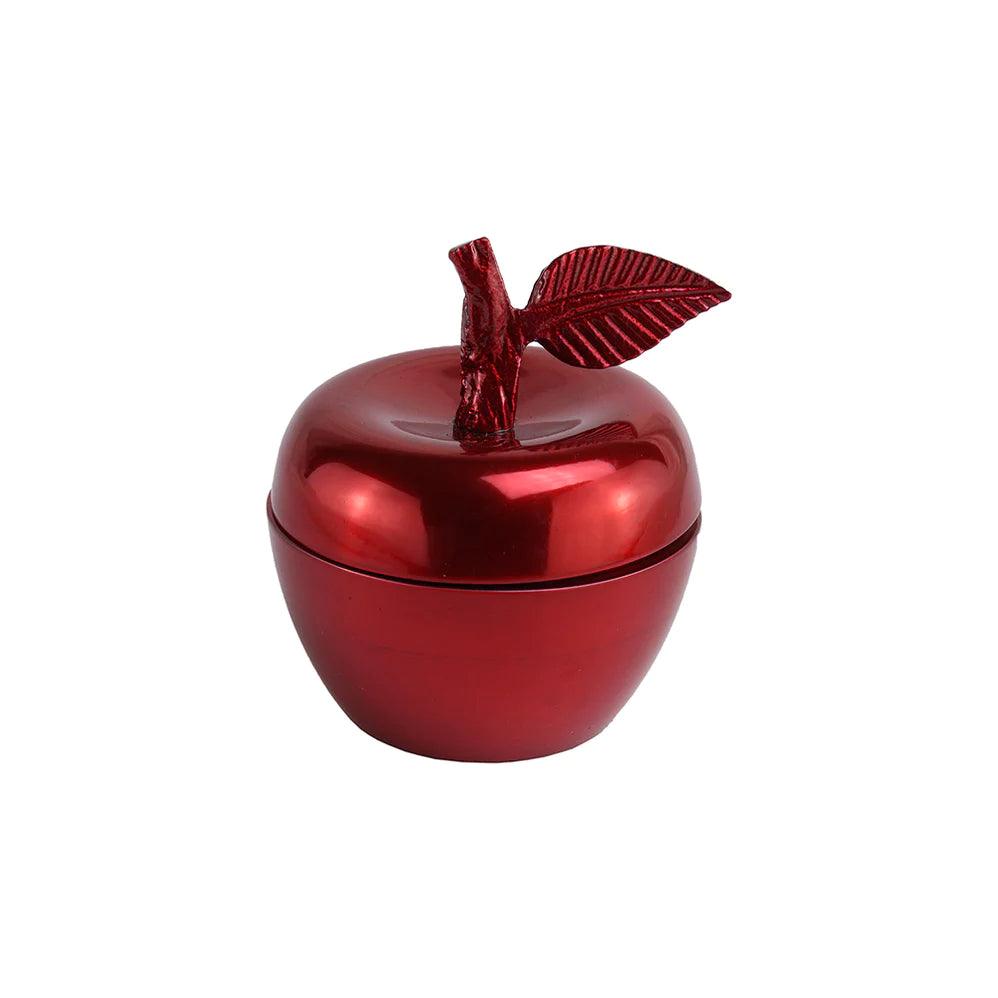 Aluminum Red Apple Shaped Honey Dish - Elegant Linen