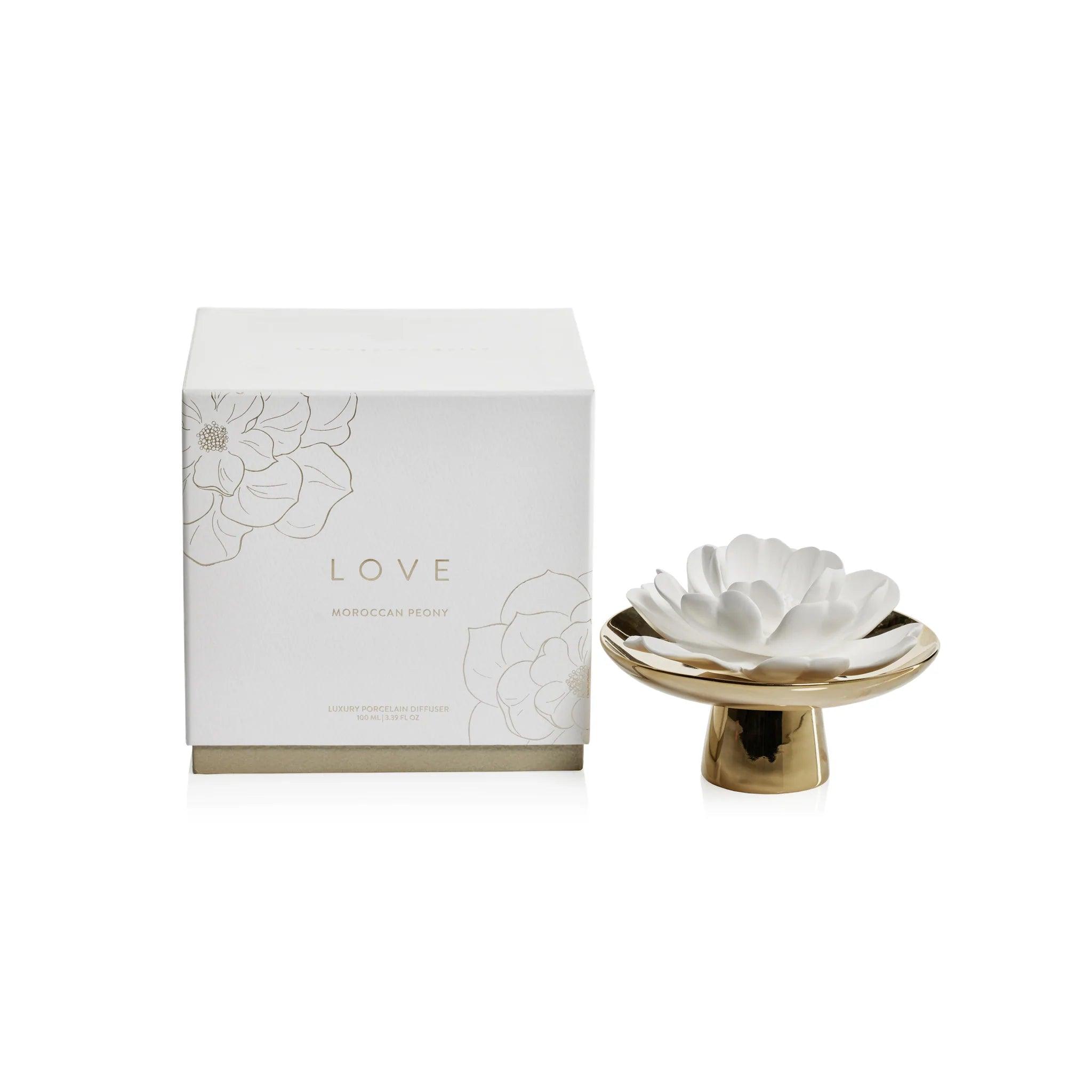 Apothecary Guild Inspire Porcelain Diffuser-Love - Elegant Linen