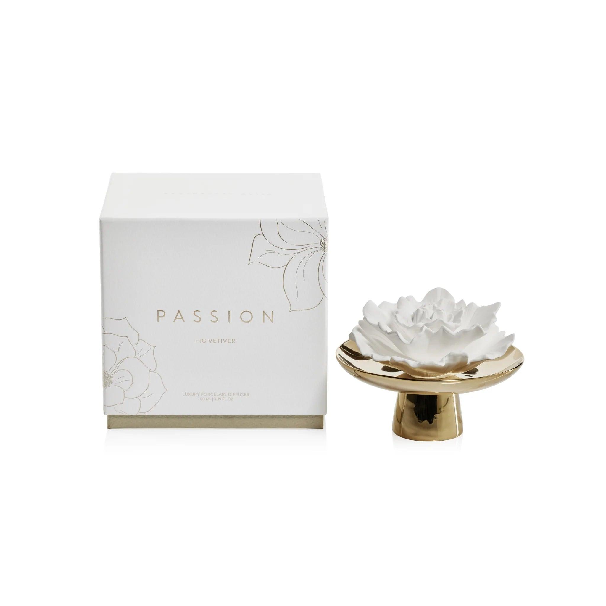 Apothecary Guild Inspire Porcelain Diffuser-Passion - Elegant Linen