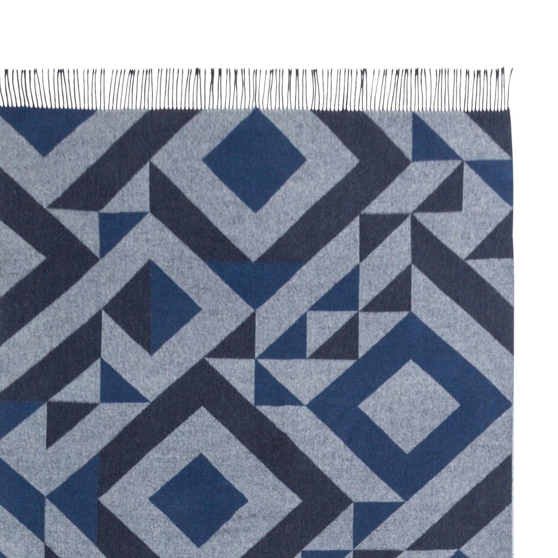 Astico Plaid Throw-Blue - Elegant Linen