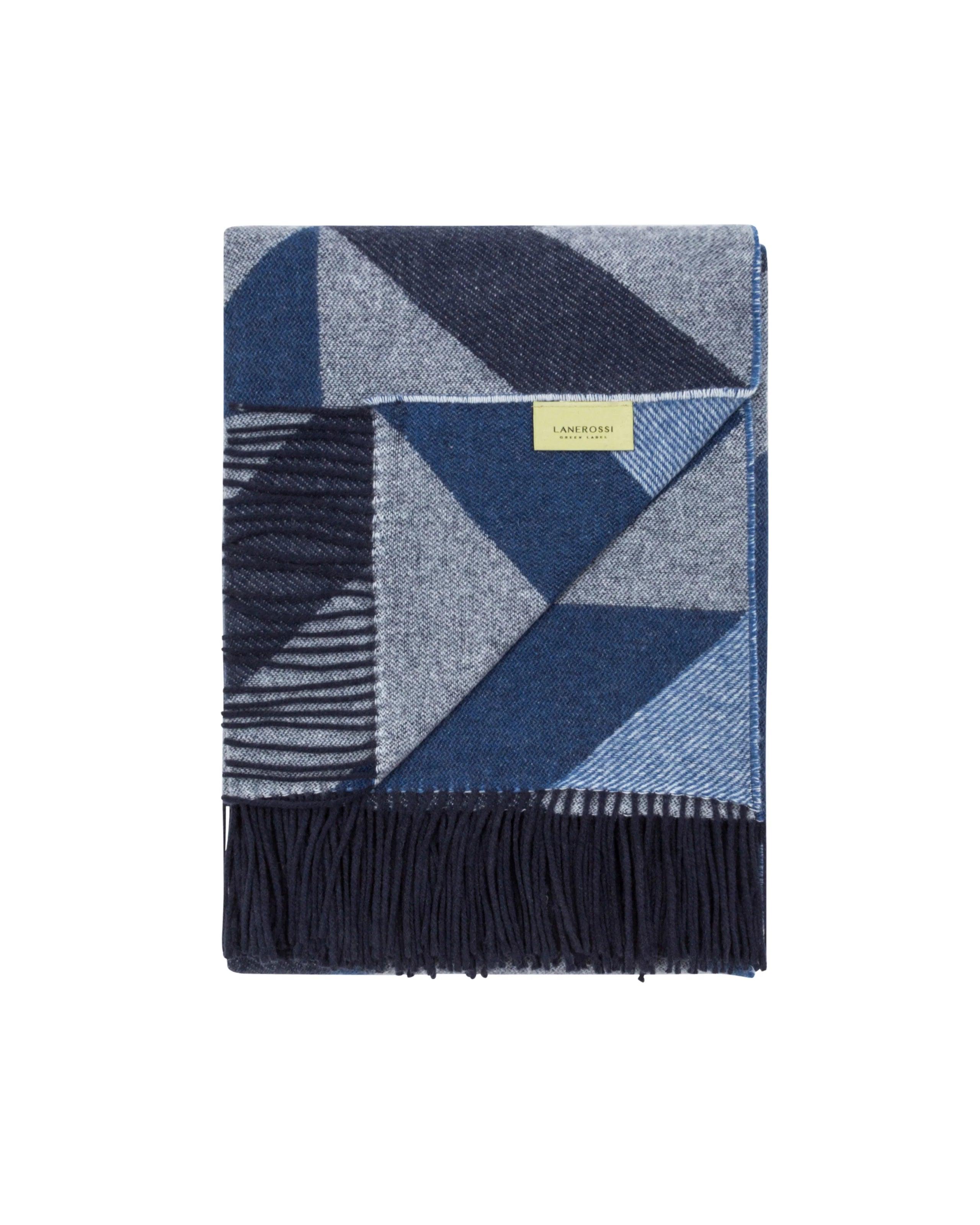 Astico Plaid Throw-Blue - Elegant Linen