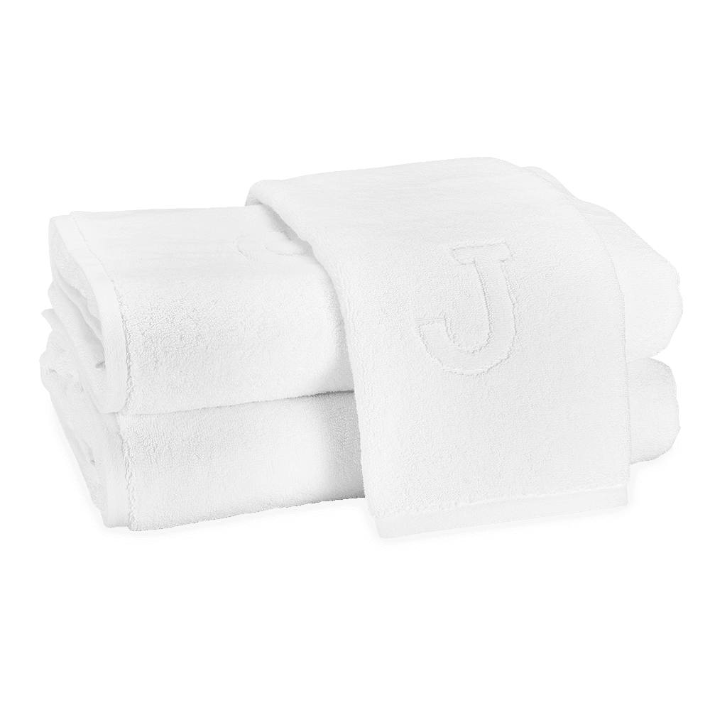 Auberge Monogrammed Fingertip Towel - Elegant Linen