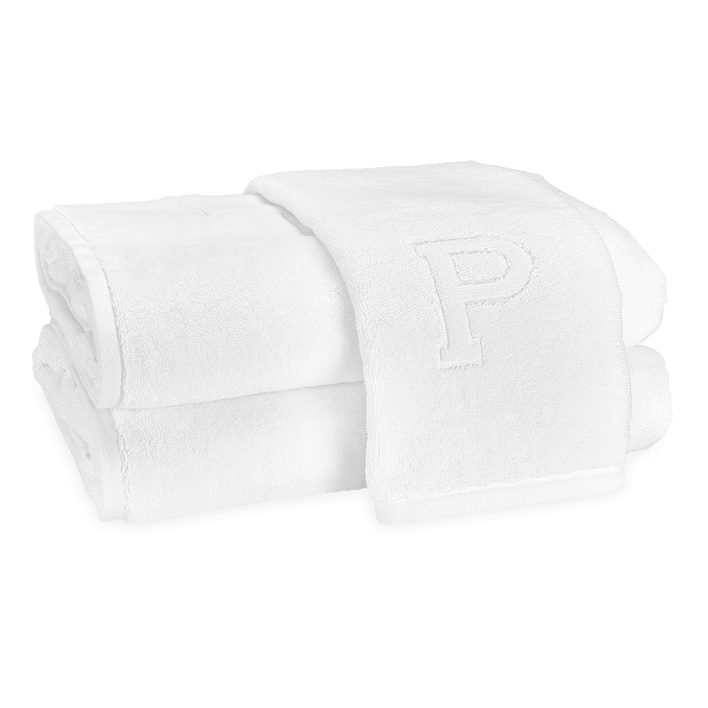 Auberge Monogrammed Fingertip Towel - Elegant Linen