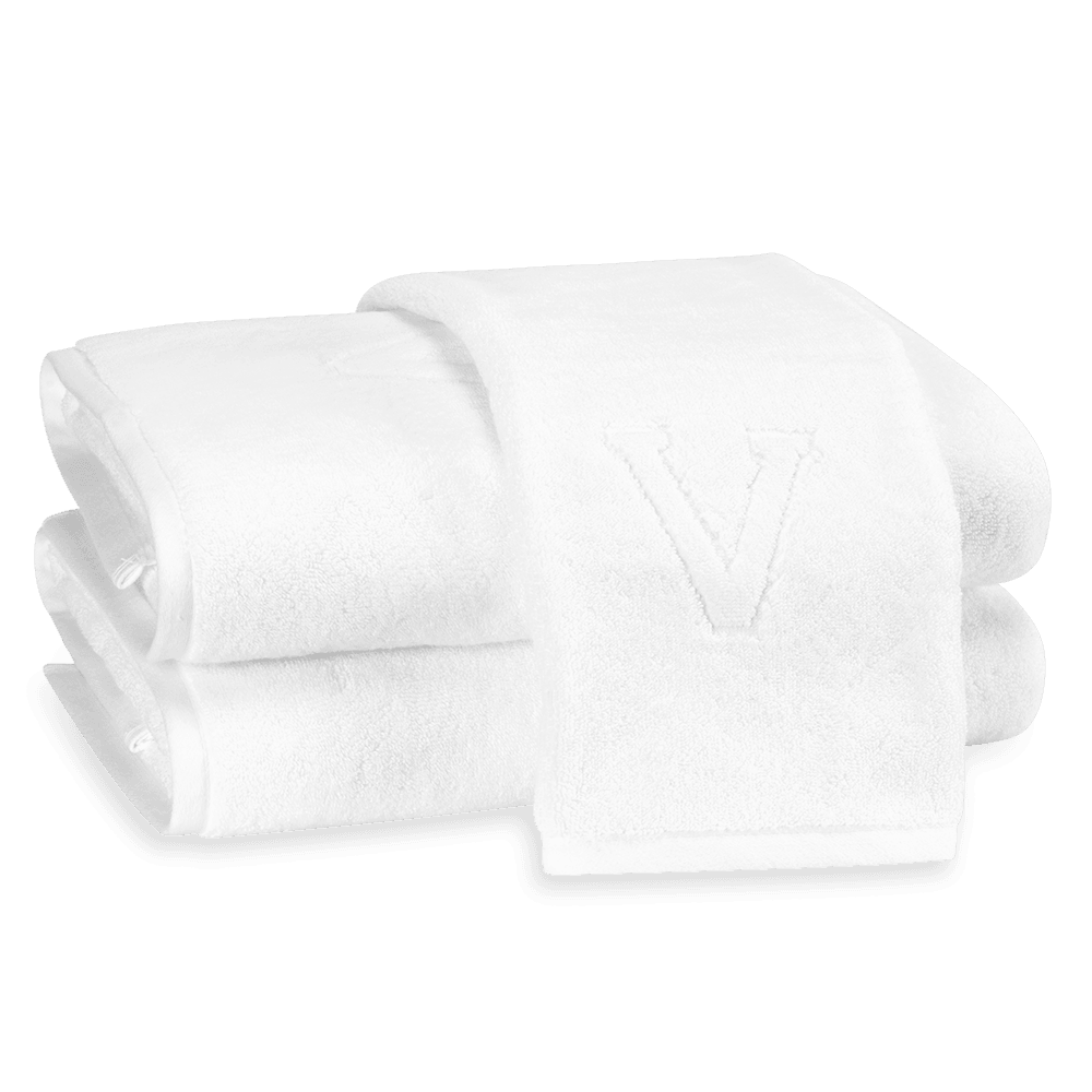 Auberge Monogrammed Fingertip Towel - Elegant Linen