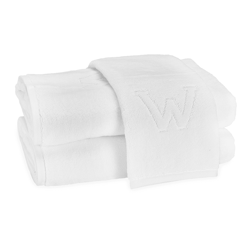 Auberge Monogrammed Fingertip Towel - Elegant Linen